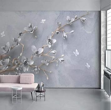 Hwhz Custom Photo Wallpaper Modern Simple 3d Stereo Magnolia