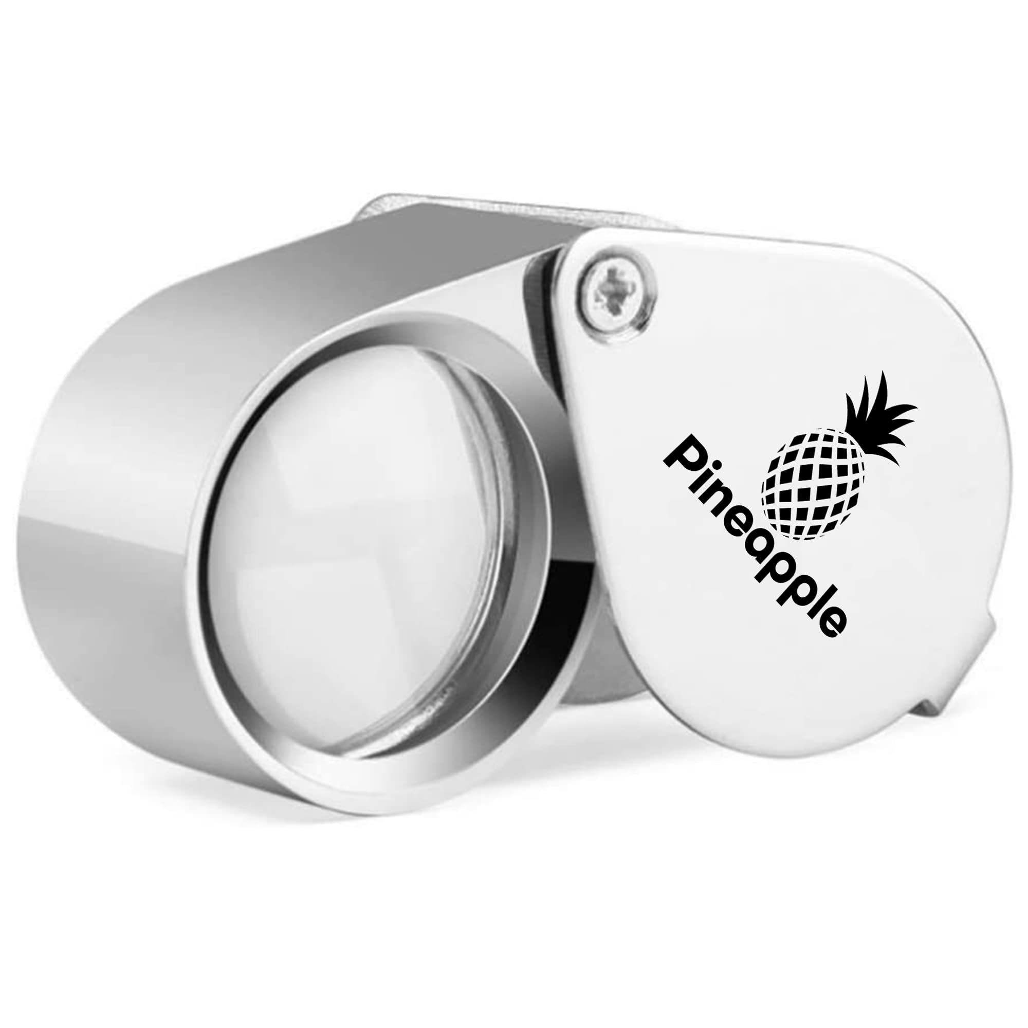 Pineapple [2 Pack] 10X Jewelers Loupe Magnifier Pocket Magnifying Glass Small Jewelry Eye Loop for Coins, Diamonds, Gems, Plants