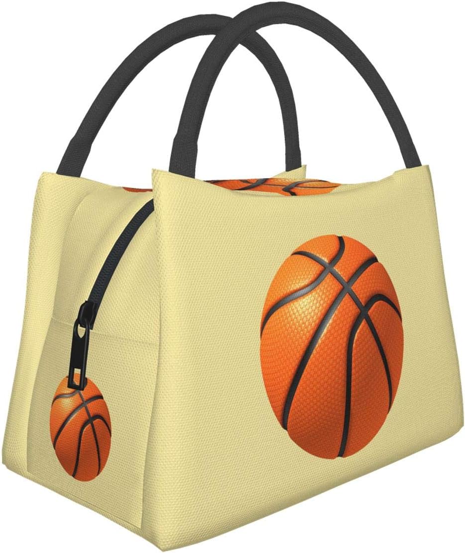 Insulated Lunch Bag, Adult Lunch Box, Basketball Portable