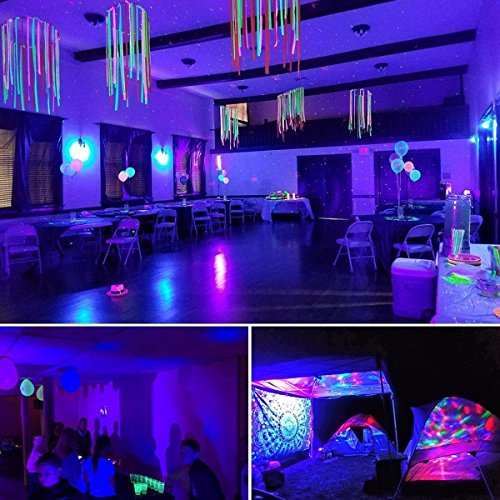 UV Black Light, Escolite 395nm Ultraviolet 20W LED Flood Light Outdoor for Blacklight Run,UV Glow Party