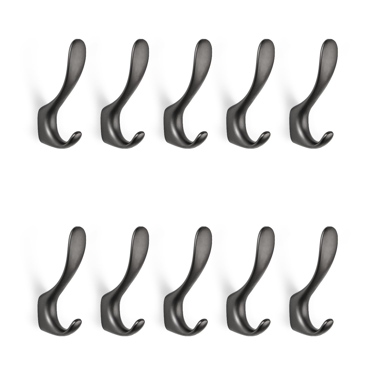 SARIHOSY 12Cm Miniature Wall Hook Black Grey Metal Rail and Decorative Hooks for Hanging, 4.7 Inch Brass Wall Hooks Black Grey Mounted Door Coat Hook