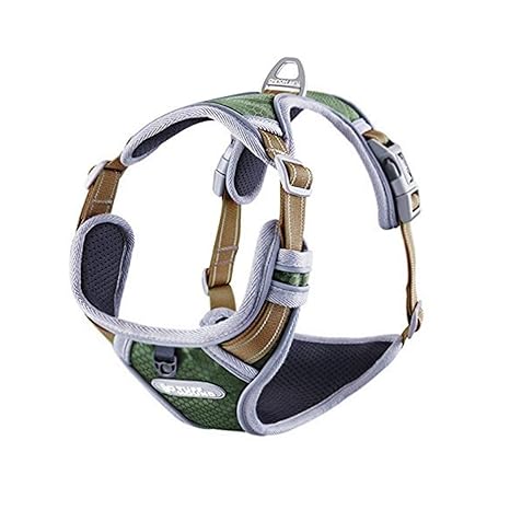 Pettom Einstellbare weich gepolsterter Nein Pull Haustier Hundegeschirr Powergeschirr mit Heavy Duty Griff für Hundetraining 