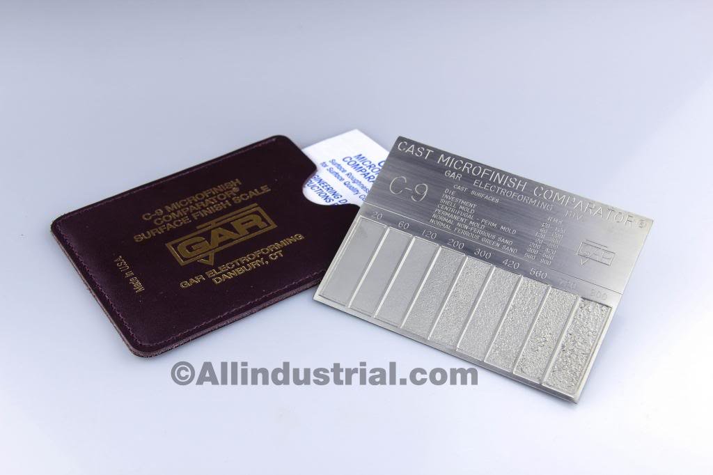 Gar Surface Roughness Scale C9 Cast Microfinish Surface Comparator