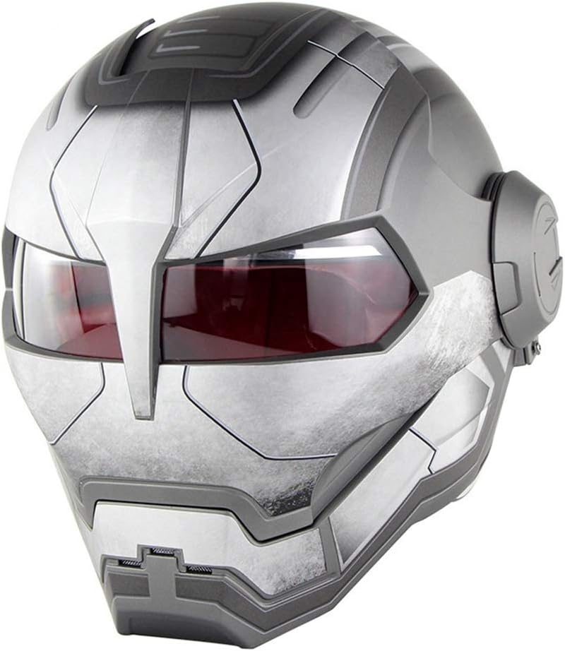 Men Full Face Mask Motorcycle Helmet Safety Abs Material Flip Up Retro Cruiser Chopper Racer Motorbike Helmet Women Racing Protection Caps