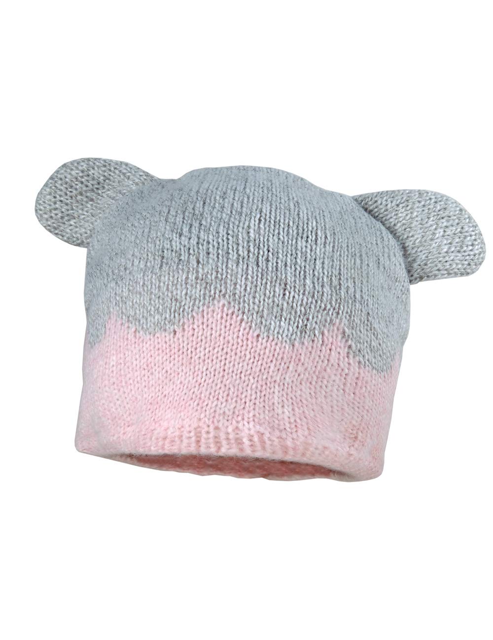 maximo Baby Girls' Mit Öhrchen Und Zweifarbiger Verlauf Hat, Multicolour (Graumeliert/Light Pink Meliert 8830), 43/45