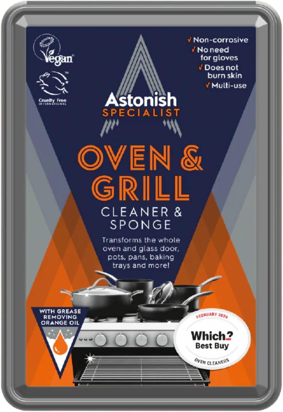 Astonish Premium Oven & Grill Cleaner 250g with Sponge Applicator