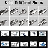 FOTYBEI Tungsten Carbide Rotary Burr Set 10Pcs 1/8" Shank Dremel Bit Carving view 6