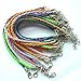 yueton Pack of 30 Mixed Color Leather Plaited Cords Ropes for Wrist Charms