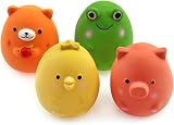 CHIWAVA 4Pcs 2.4 Squeak Latex Puppy Toy Assorted Color Small Dog