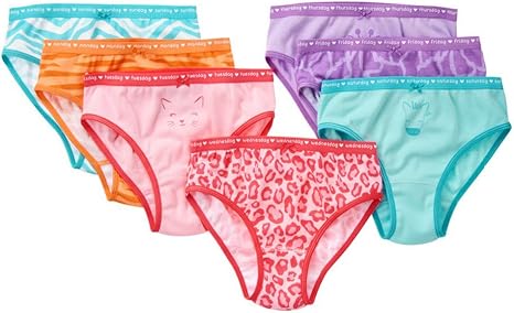 Amazon.com: Gymboree Girls Days of the Week Underwear Briefs 7 Pack (10