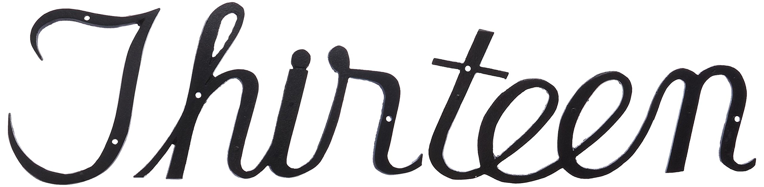 Montague Metal Products Large Script House Number, Thirteen — image 1