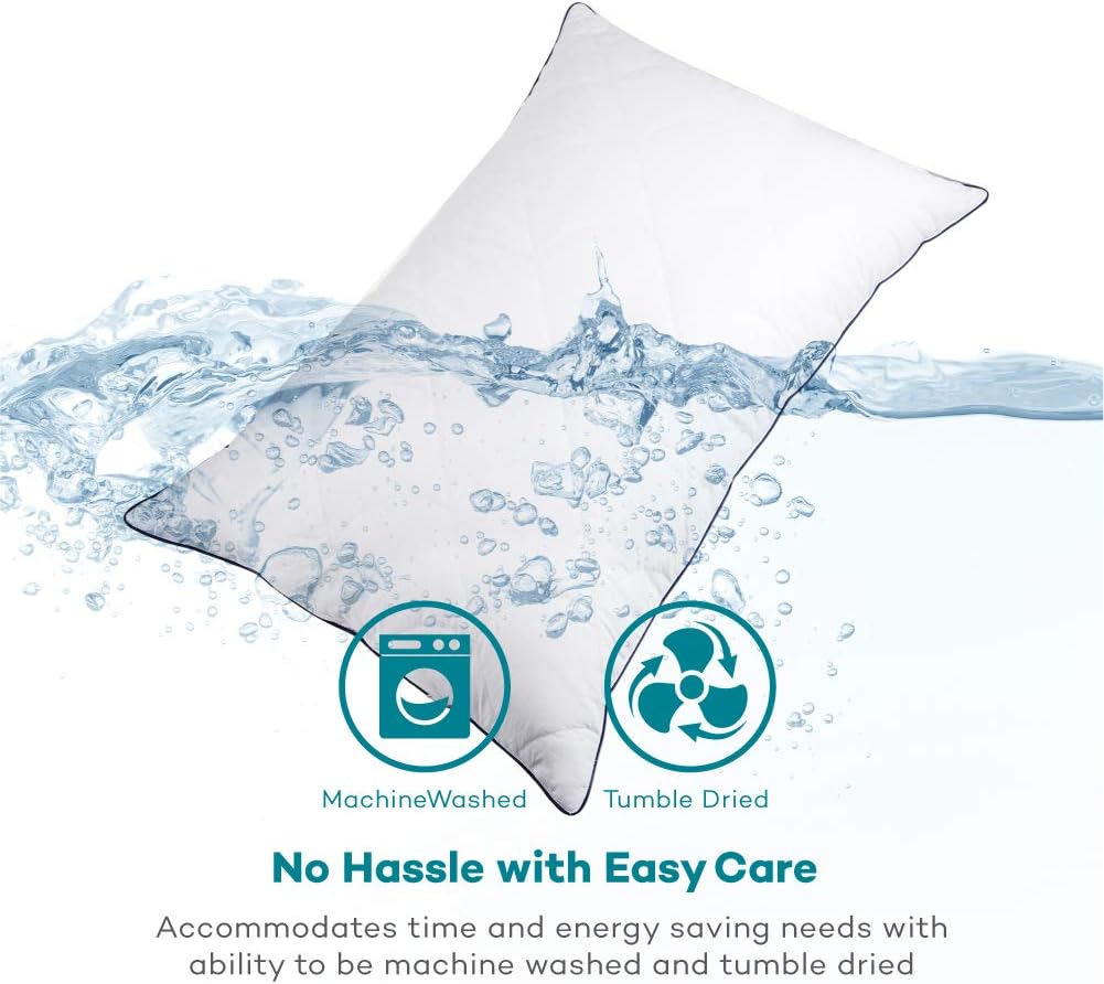 Sable Pillows for Sleeping, 2 Pack Hotel Collection Bed Pillow with FDA Registered Luxury Down Alternative, Adjustable Soft Relief for Neck Pain, Good for Side and Back Sleeper, Queen Size, 30×20 inch: Home & Kitchen