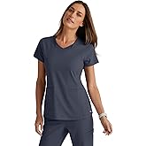 BARCO Grey's Anatomy Spandex Stretch Direct - Bolt Scrub Top for Women, V-Neck Women's Scrub Top