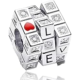 NUNUYAYA Charms Beads 925 Sterling Silver Animal Leaf Flower Travel Friend Heart Dangle Pendant with 5A Cubic fits for Charms Bracelets for Woman Valentine's Day Mother's Day Christmas Birthday Gift