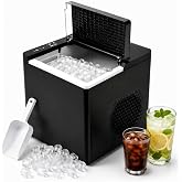 Countertop Ice Maker, Portable Bullet Ice Machine with Self-Cleaning | Portable Ice 9 ice cubes in 6 mins, 26 lbs daily output, 1.6L tank, quiet operation for home kitchen office RV bar
