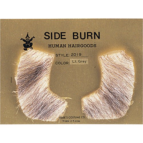 HUMAN HAIR SIDEBURNS, MEDIUM BROWN