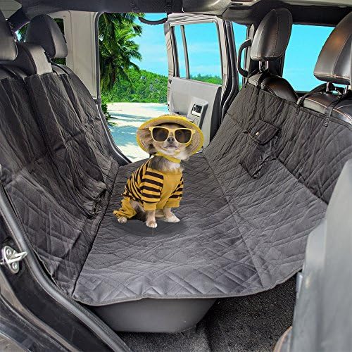 TINDERALA Luxury Pet Seat Covers Car Seat Cover for Dogs Rear Zipper Design with 1 Pockets Fits Small Medium Large Dogs Pet Car Seat Covers