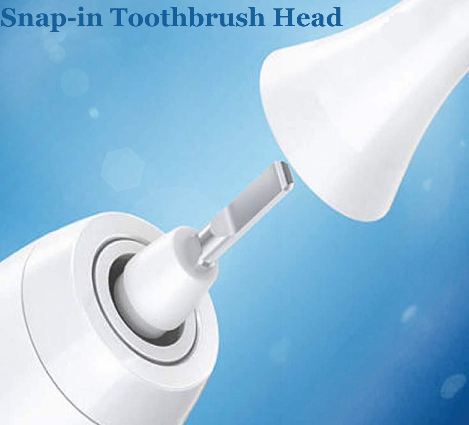 Presmile Ersatz-Zahnbürsten-Set passt gesunden weißen und sanft empfindlichen Zahnbürstenköpfen 3er-Pack (2 + 1), Schwarz