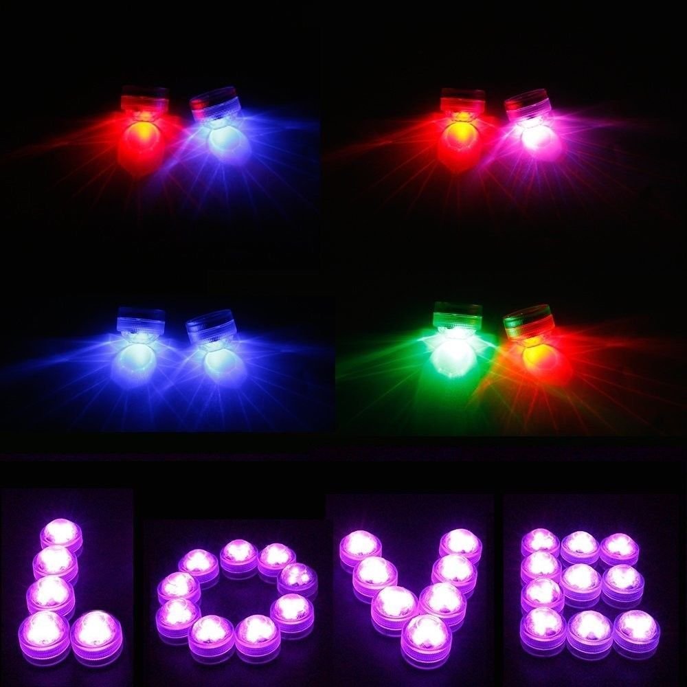 10pcs Submersible Vase Lights LED Tea Lights Candle, RGBW Color Changing with Remote, CR2450 Battery Operated, Waterproof for Pond, Fountain, Paper Lantern, Wedding Party Table Centerpieces