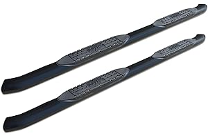 Raptor Series Nerf Bars Side Steps 4in Oval Black Curved for Classic Body 09-24 Dodge Ram 1500 10-24 Ram 2500/3500 Crew Cab