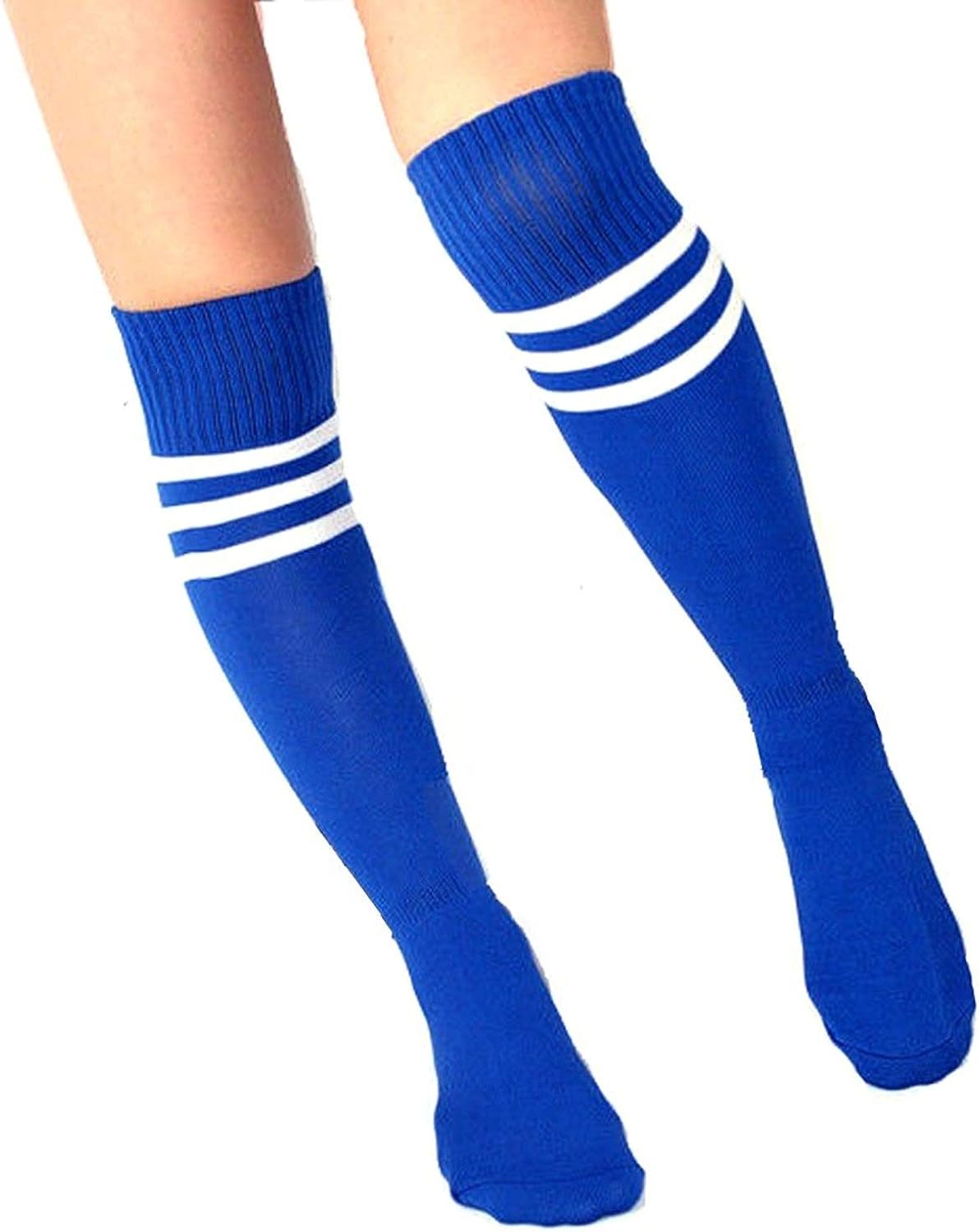 Kids Soccer Socks 4 Pack Boys Girls Cotton Team Socks Teens Children Soccer Socks: Clothing