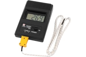 uxcell LCD K-Type Digital Thermometer TM-902C W Thermocouple Wire