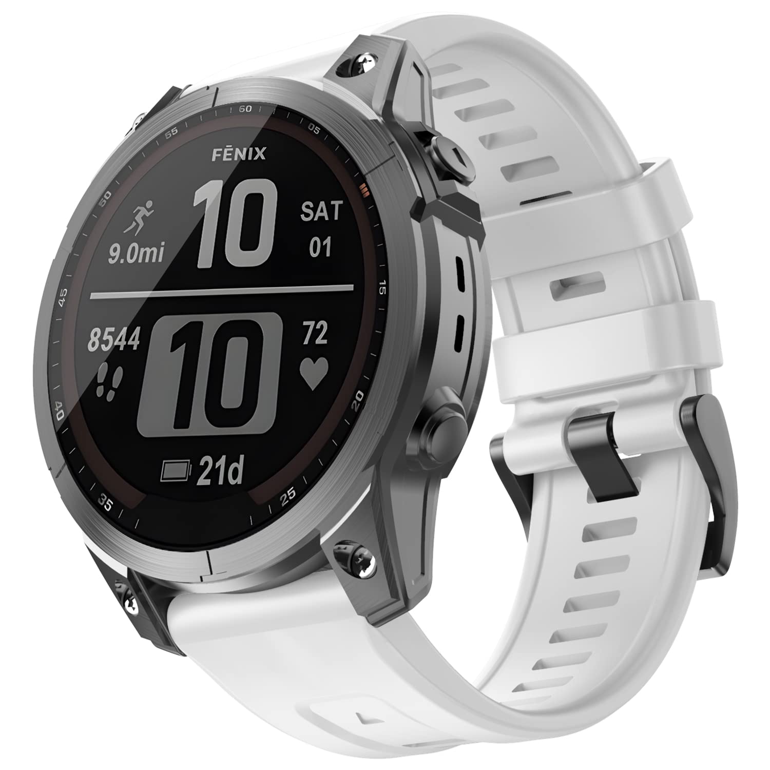 OVERSTEP Compatible for Garmin Fenix 7X Strap, 26mm Wide Soft Silicone Replacement Strap for Garmin Fenix 7X/Fenix 5X/Fenix 5X Plus/Fenix 6X/Fenix 6X Pro/Fenix 3/HR/Descent MK1/D2 Delta PX/D2 Charlie