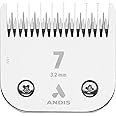 Andis 72610 Ultra Edge Dog Clipper Blade – Made from High-Carbon Steel with Extended Edge Life, Includes Size-7 Skip Tooth, Harder Cutting Surface with Sharp Edge - 1/8-Inch Cut Length, Chrome