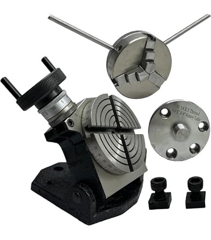 3 Inch (80mm) Rotary Table With 65mm 3-Jaw Chuck - Indexing Milling Machine Tool, 36:1 Gear Ratio