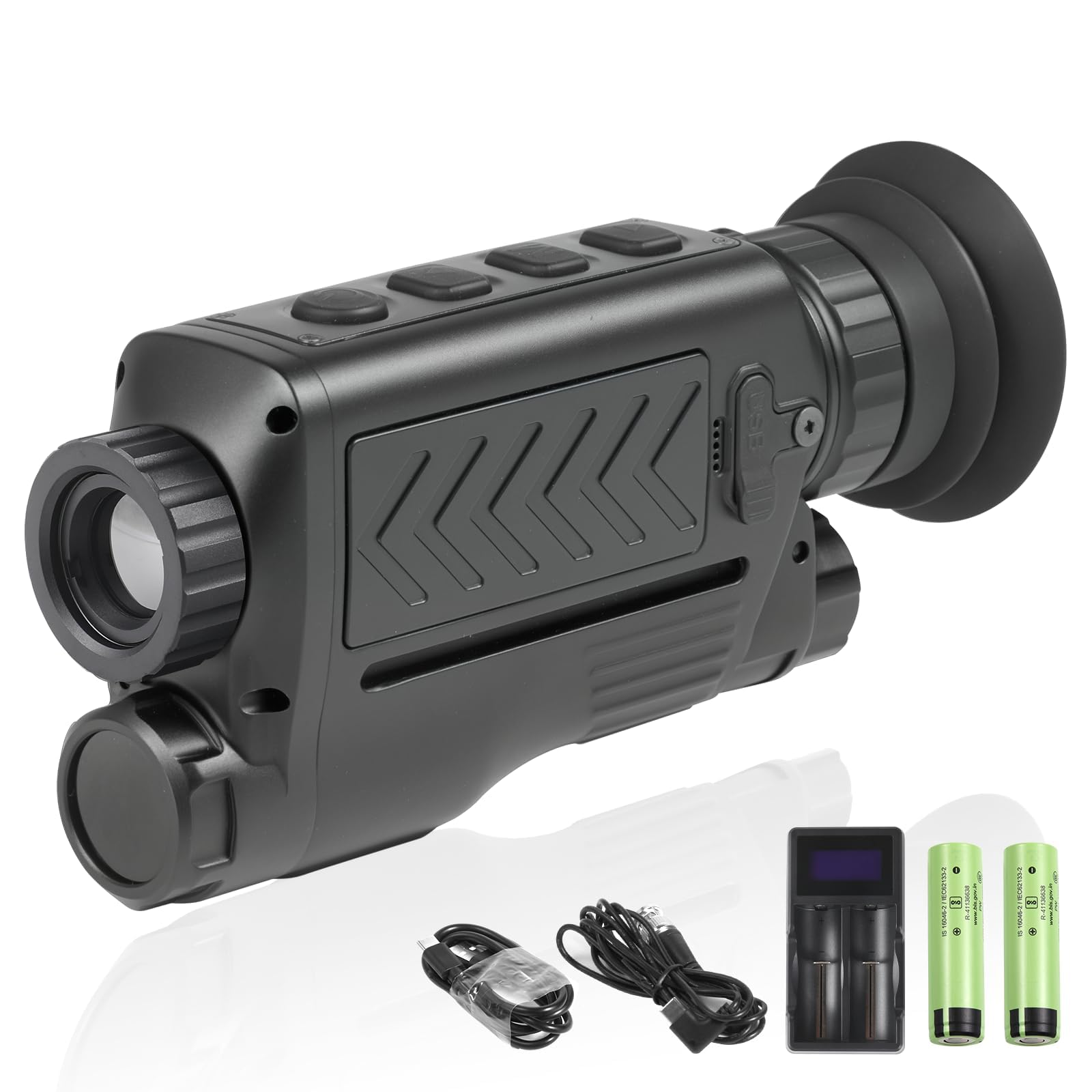 Photo 1 of Thermal Monocular for Hunting, 384x288 AI Super Resolution 15mm Lens 1024×768 OLED Screen Thermal Scope,1-4× Zoom 13H Backup Battery Waterproof Pocket-Sized Night Vision