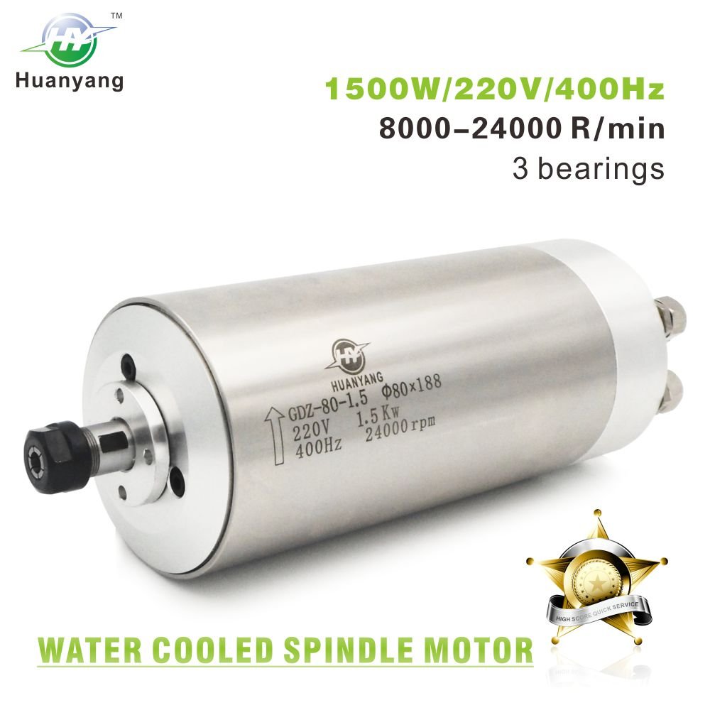 Wassergekühlte CNC Spindel 1,5KW 24000 U/min - ER11 Spannzange
