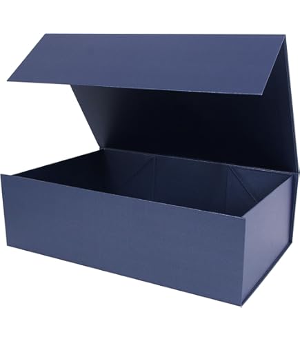 PACKQUEEN Large Kraft Gift Box With Window, 13.5x9x4.1 Inches Clear Gift Box For Present Contains Ribbon, Card, Groomsman Proposal Box With Magnetic - View #6