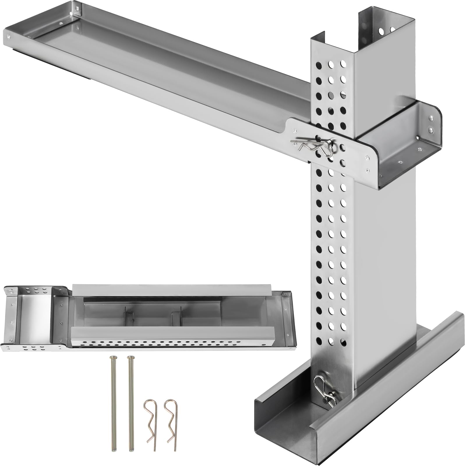 Photo 1 of HomiShare Heavy Duty Ladder Extender Pro, Stainless Steel Ladder Extension for Stairs, 2"- 15" Height Adjustable Ladder Stabilizer with Non-Slip Mat, Ladder Leveler for Single and Extension Ladders