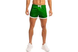 Ouber Men's Fitted Shorts Bodybuilding Workout Gym Running Tight Lifting Shorts