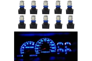 WLJH 10Pack Printed Circuit Base T10 194 168 LED Light Bulb PC194 PC195 PC160 PC161 PC168 Instrument Panel Gauge Cluster Dashboard Automotive Multi-Purpose Light Bulb Blue