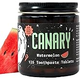 Canary Nano Hydroxyapatite Toothpaste Tablets Watermelon- Remineralizing, Fluoride Free, All Natural Tabs with Xylitol - Great for Kids, Plastic Free - 126 Count
