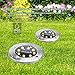 TONBUX Solar Ground Lights, Upgraded Garden Pathway Lights Outdoor Waterproof with 8 LED (4 Pack) for Driveway, Deck, Garden, Landscape Lighting (Warm White)