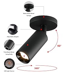 KCO Lighting LED Track Lighting Heads Matte Black