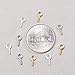 KISSITTY 600pcs Screw Eye Bail Pins 10x4mm for Top Drilled Findings Bow Charms Gemstone Bottle Pendants 3 Colors