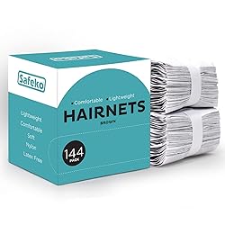 SAFEKO Hair Nets 144 PCS, Individually