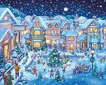 Holiday Village Square Christmas Jigsaw Puzzle 1000 Piece