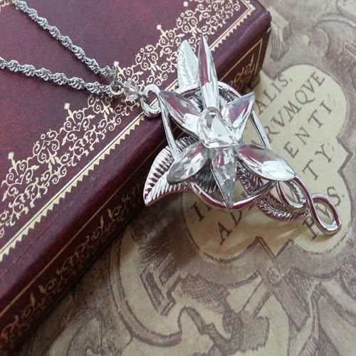 Yongyong 2014 RETRO LOTR LORD OF THE RINGS HOBBIT ARWEN EVENSTAR NECKLACE PENDANT SILVER COLOR
