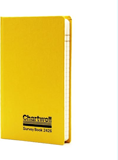 Exacompta Chartwell Casebound Survey Book 192x120mm Yellow UK Made