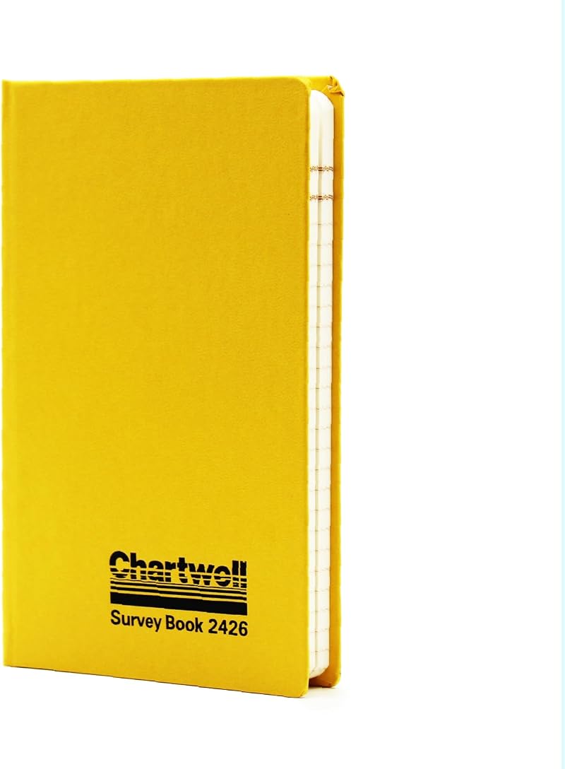 Exacompta Chartwell Casebound Survey Book 192x120mm Yellow UK Made