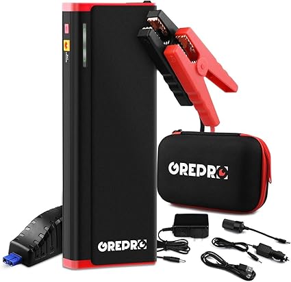 Grepro Car Battery Jump Starter 1500a Peak 21000mah Portable Jump