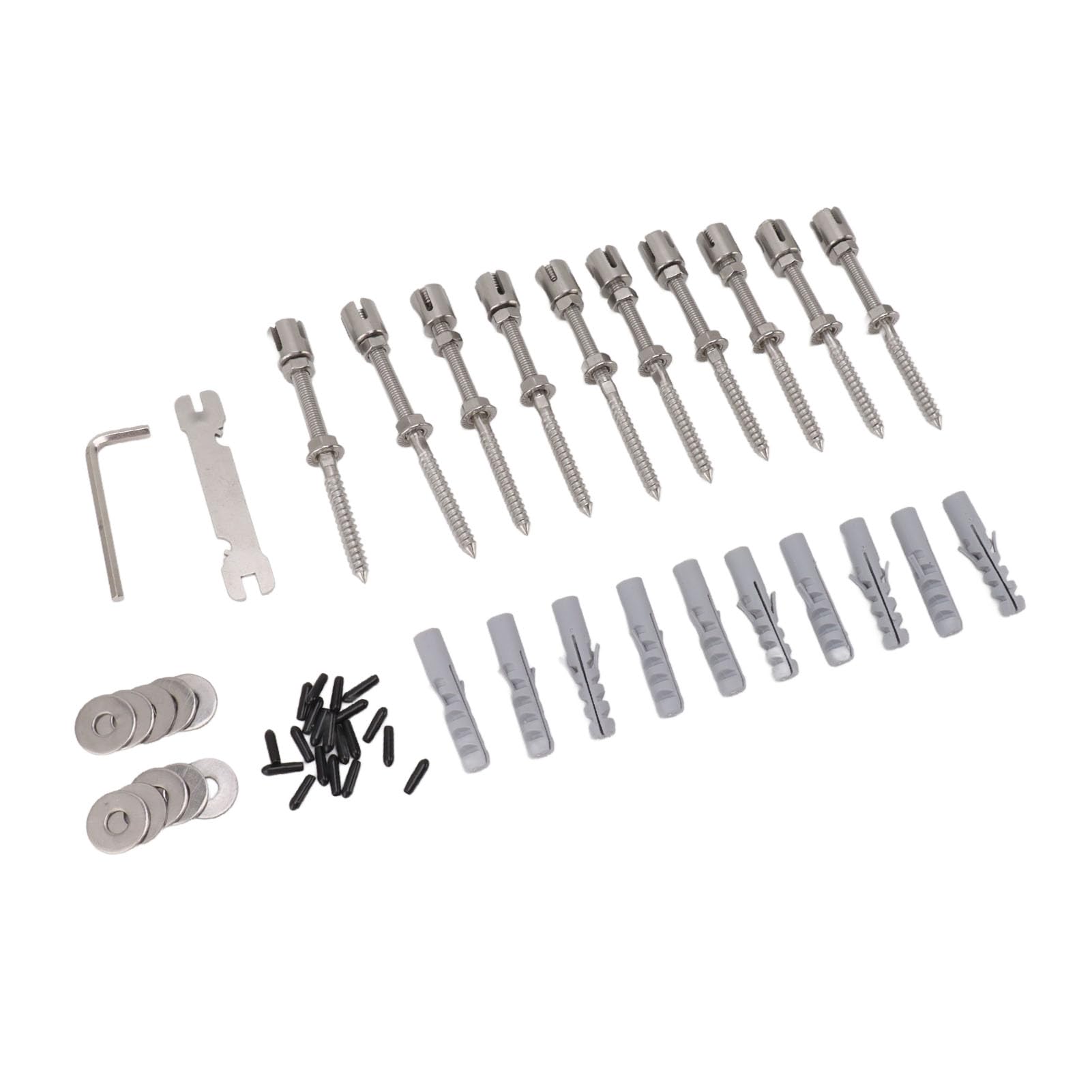 HEEPDD Wall Trellis Kit, Stainless Steel Sun Shade, Flexible and Comfortable Layout, Modern Patio Wire Trellis Kit for Climbing Plants (with Steel Wire)