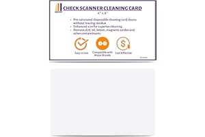 UBICON Check Scanner Cleaning Card - Enhanced Length and Width for Effective Cleaning, Compatible with Major Brands Including