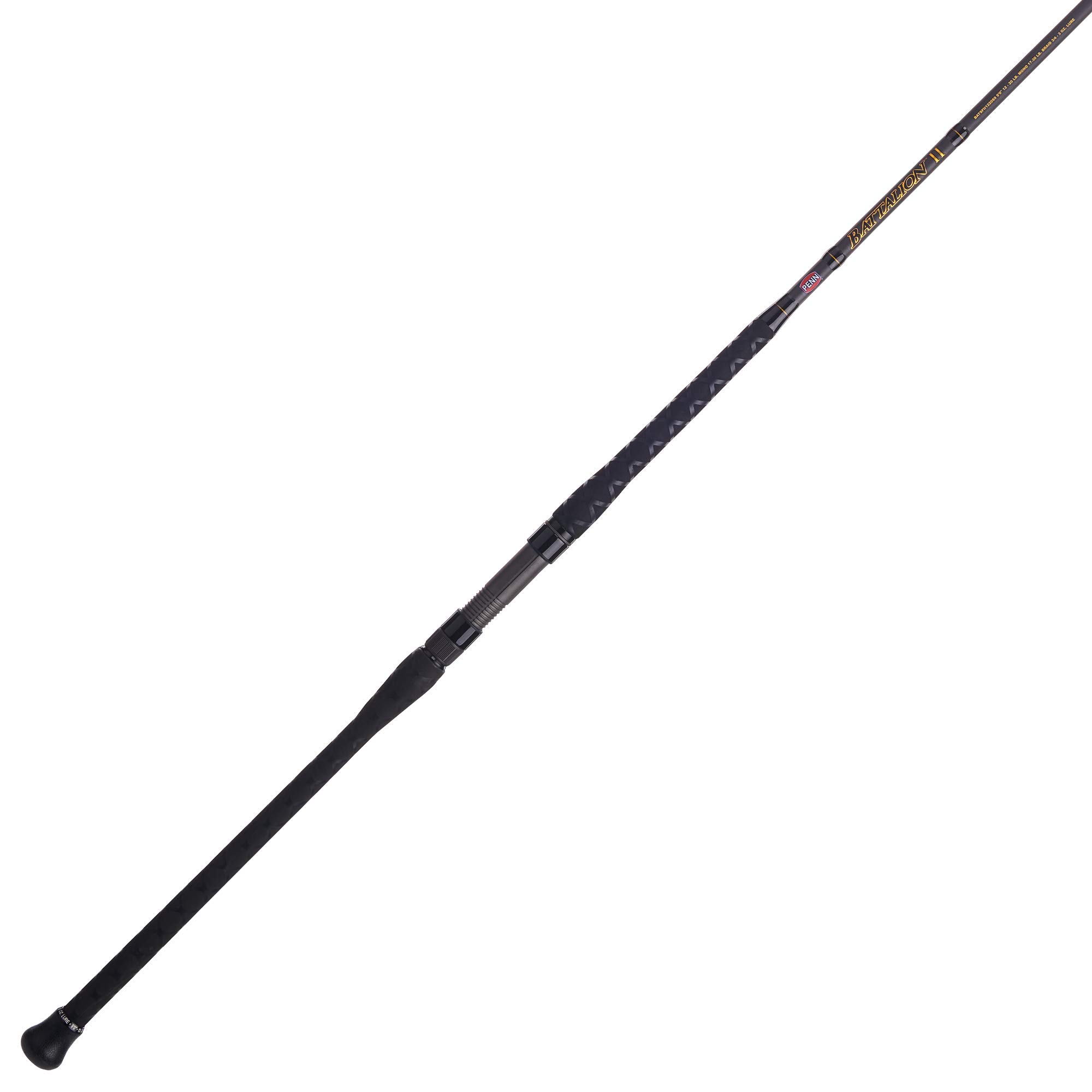 Photo 1 of **DAMAGED**
PENN Squadron III 9’ Surf Spinning Fishing Rod; 2-Piece, 12-20lb Line Rating, Medium Rod Power, Moderate Fast Action, 3/4-3 oz. Lure Rating, Titanium/Red/Gold