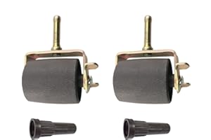 CHENJIN 2PCS Metal Bar Heavy Duty Bed Frame Wheels with Brake Casters Bed Casters with Sleeve Locking Suitable for Furniture Standard Leg Sockets on Bed Frames