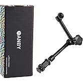 WANBY 11 Inch Articulating Friction Magic Arm Adjustable w/Hot Shoe Mount 1/4'' Tripod Screw for Camera Rig, LCD Monitor, LED Flash Lights (11'Arm)
